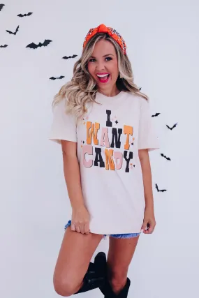 I Want Candy Halloween Graphic Tee