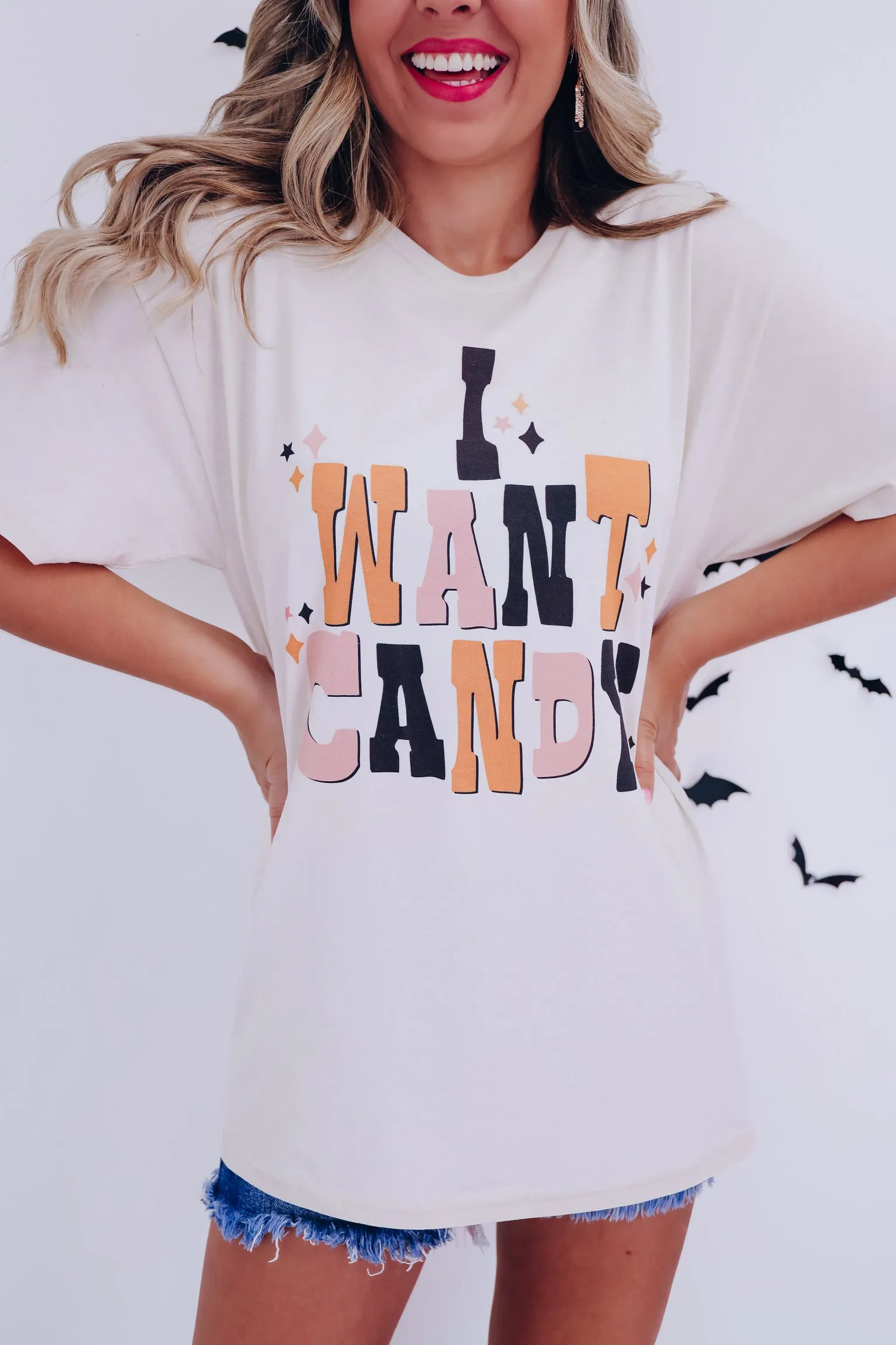 I Want Candy Halloween Graphic Tee