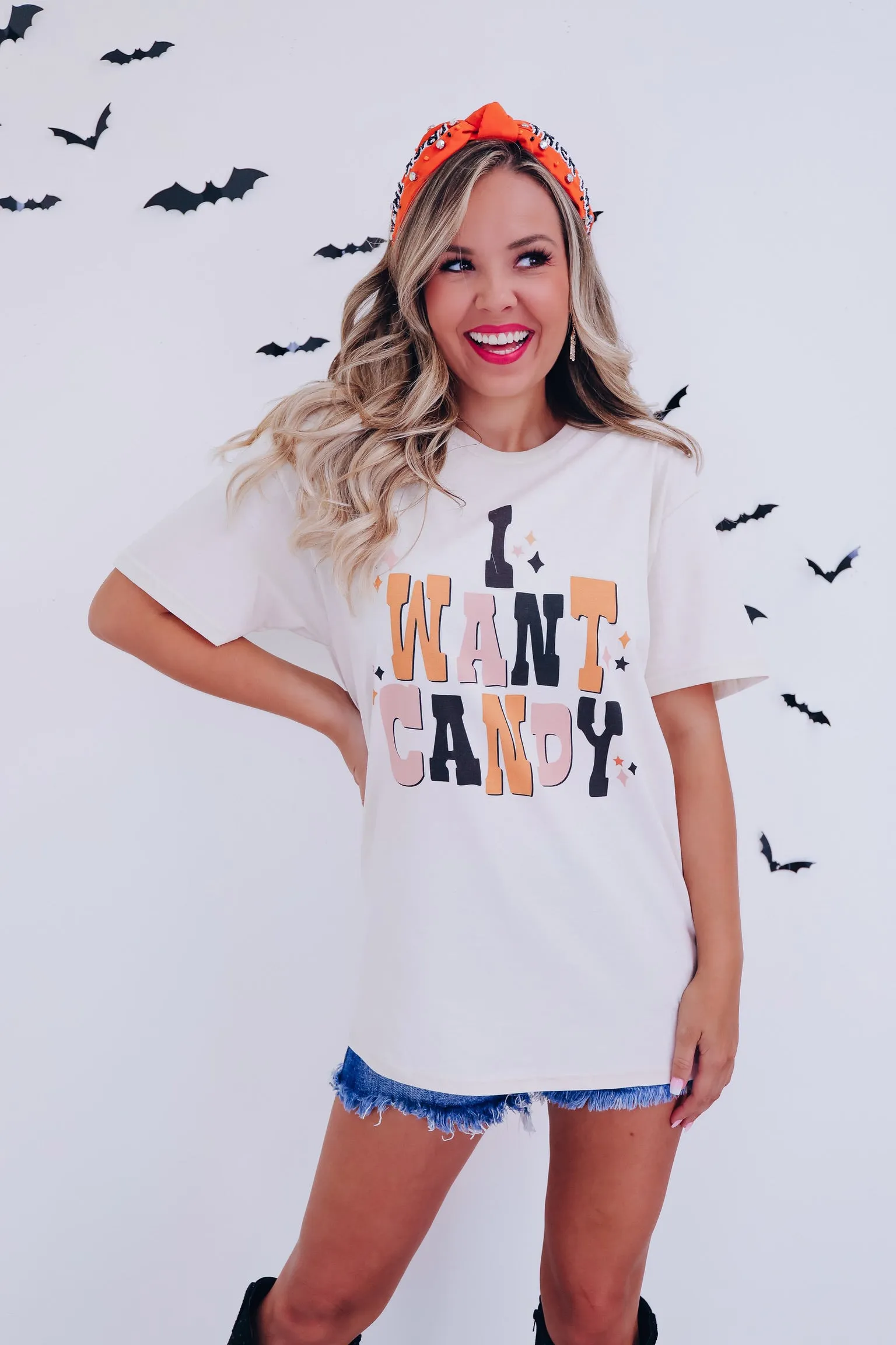 I Want Candy Halloween Graphic Tee