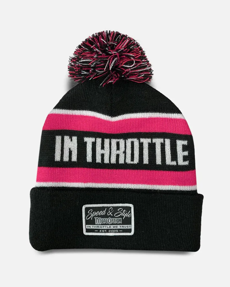 In Throttle We Trust Beanie - Neon Pink