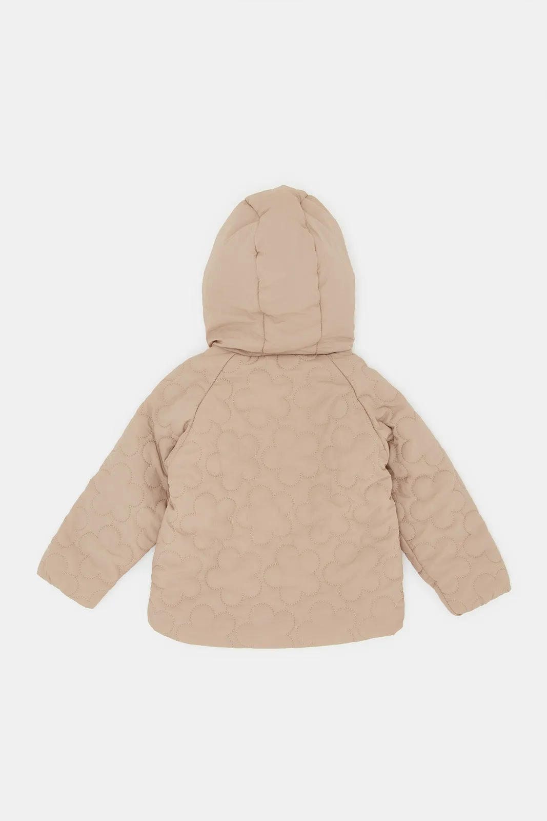 Infant Girls Beige Quilted Jacket