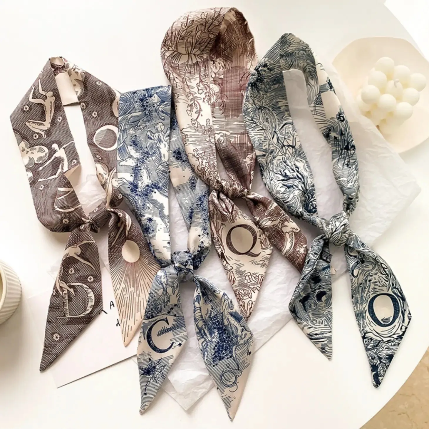 Initial Neck & Handbag Scarf