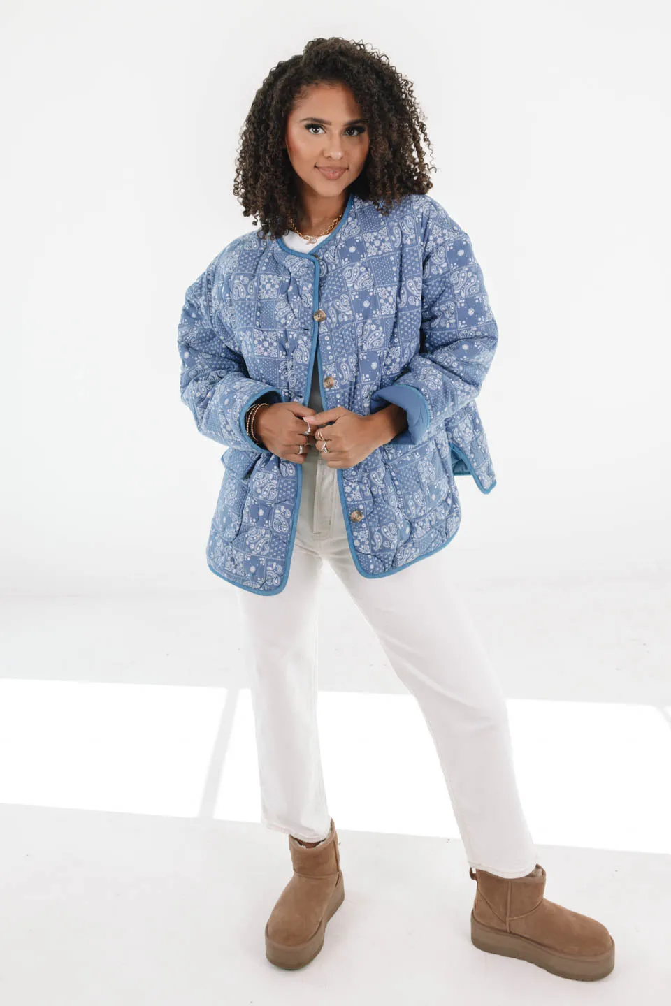 It's Giving Boho Jacket - Blue