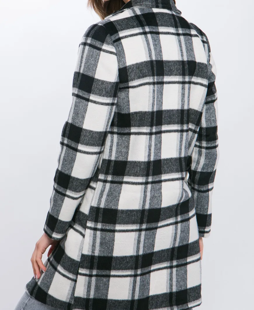 Jeanine Black Plaid Jacket