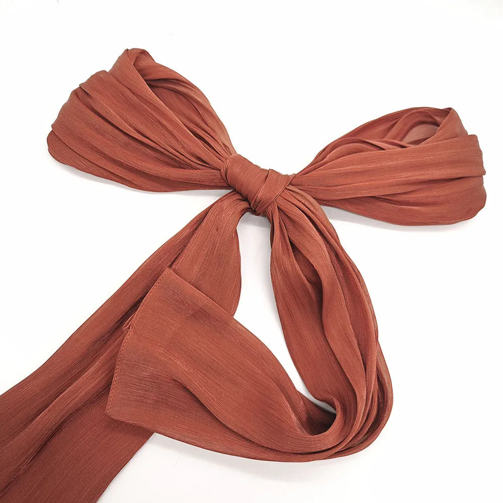 JS001  Best-selling breathable and cool island satin crepe long scarf