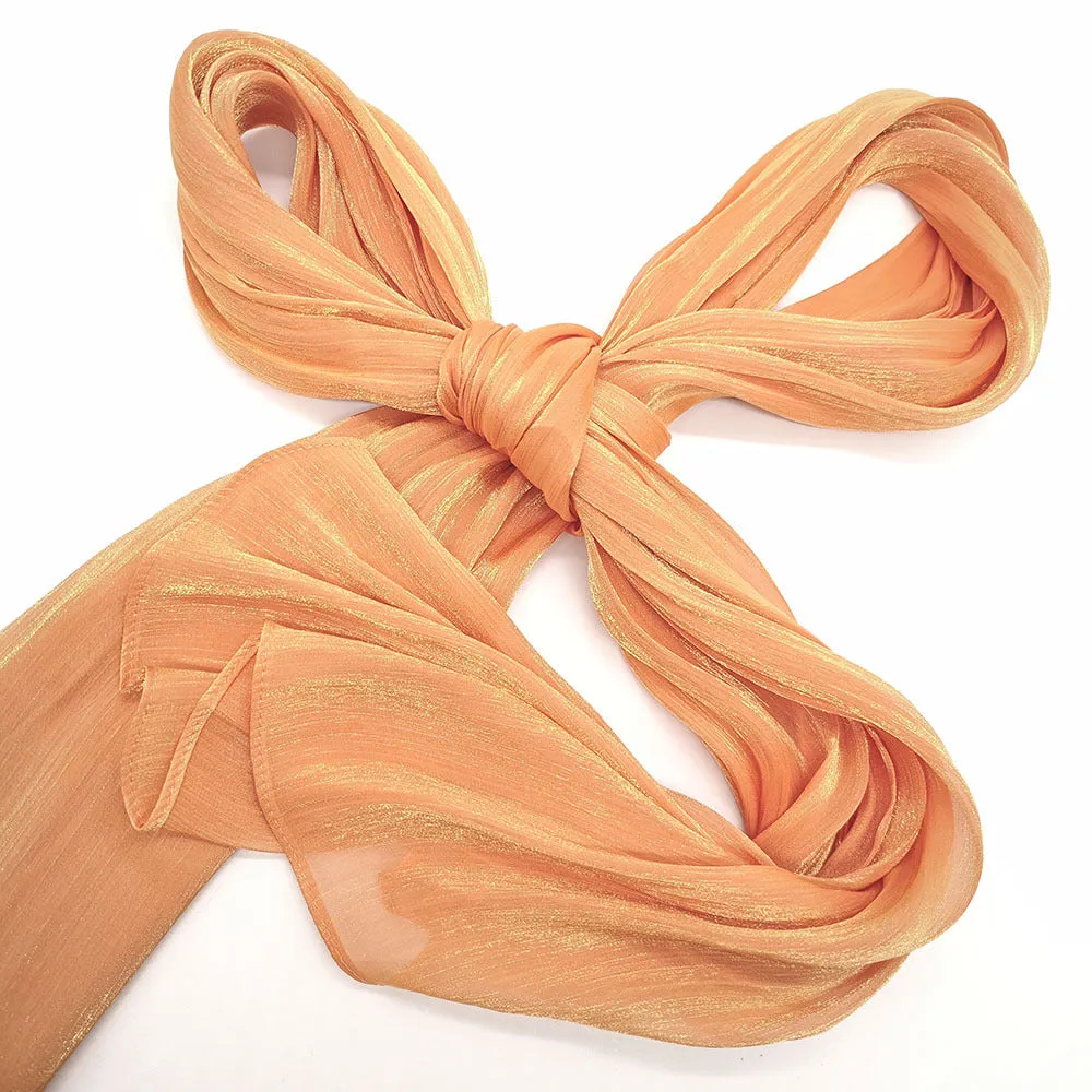 JS001  Best-selling breathable and cool island satin crepe long scarf