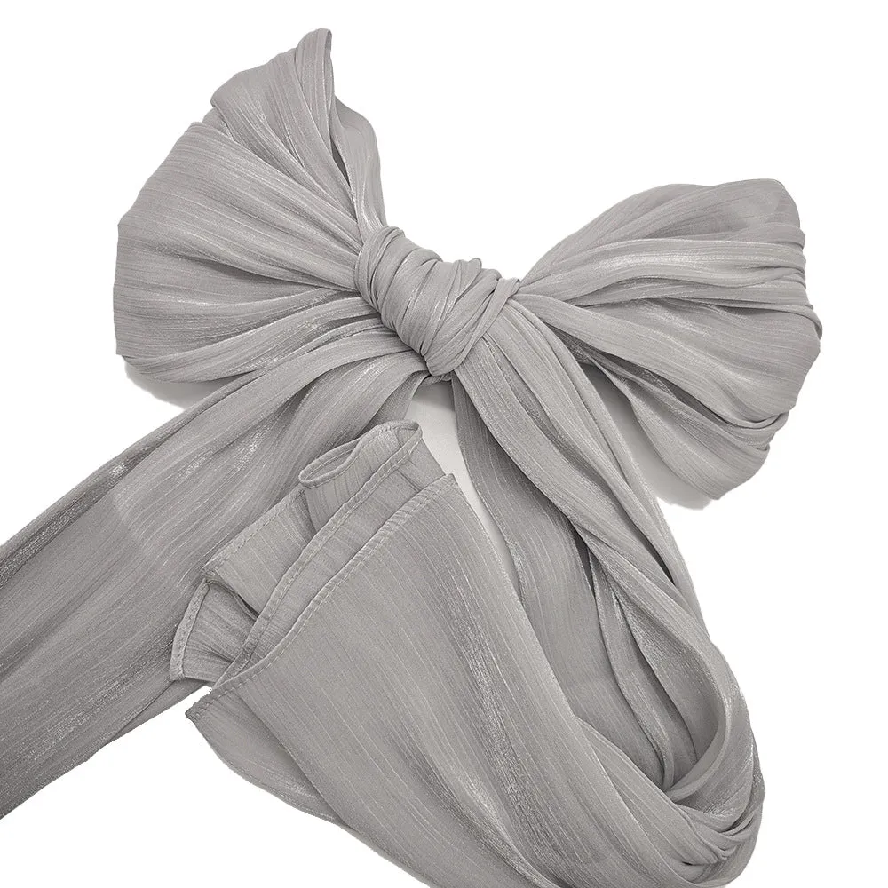 JS001  Best-selling breathable and cool island satin crepe long scarf