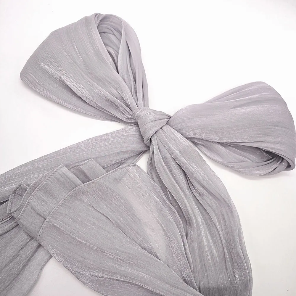 JS001  Best-selling breathable and cool island satin crepe long scarf