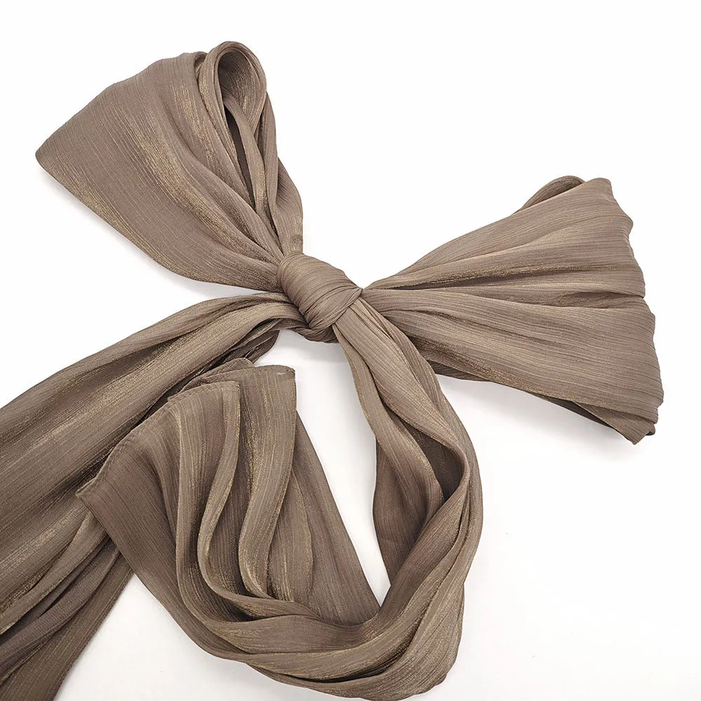 JS001  Best-selling breathable and cool island satin crepe long scarf