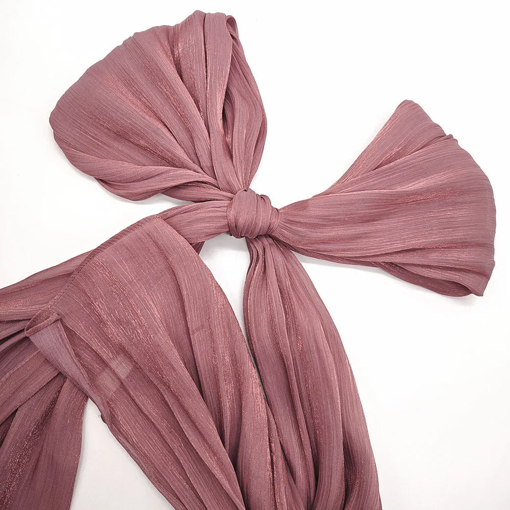 JS001  Best-selling breathable and cool island satin crepe long scarf