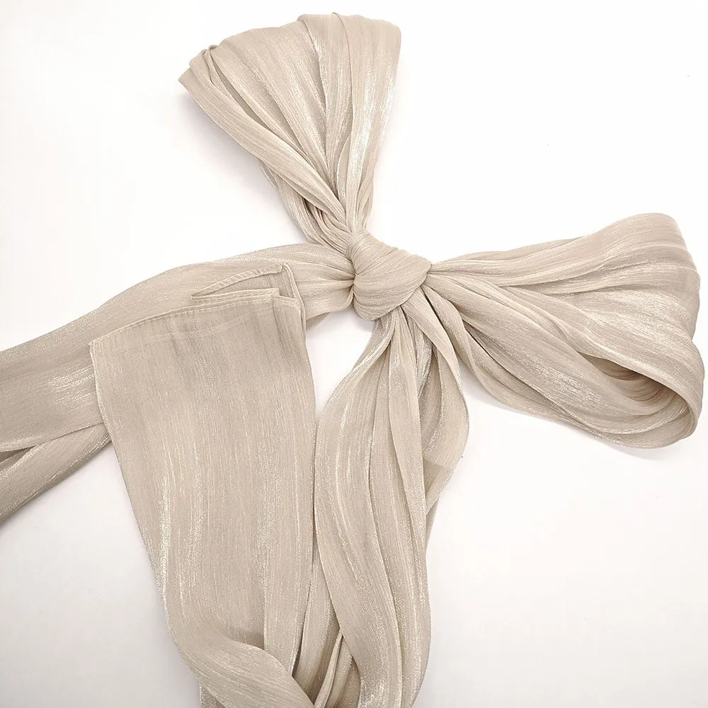 JS001  Best-selling breathable and cool island satin crepe long scarf