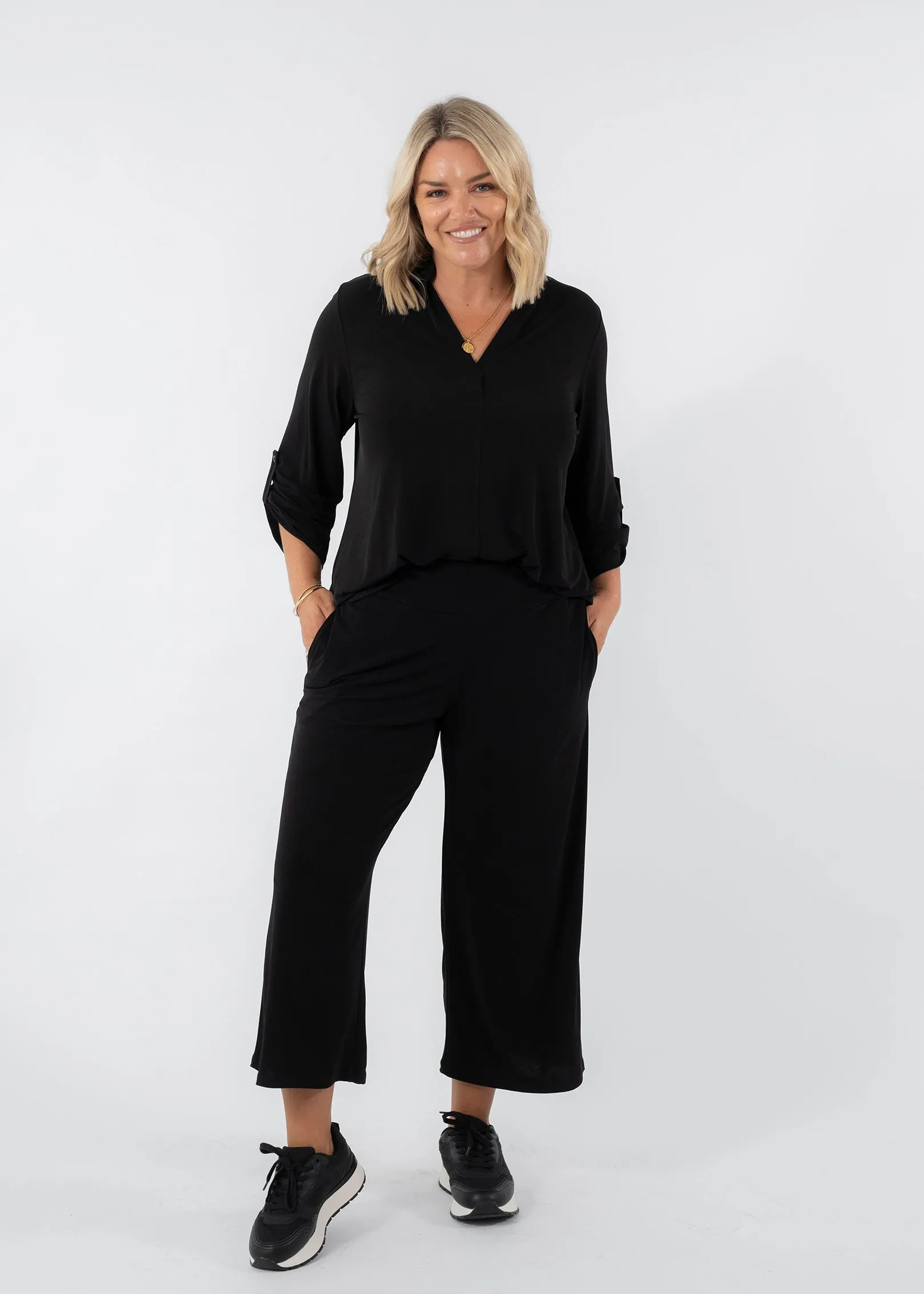 Kafton Foundation jersey tunic in Black