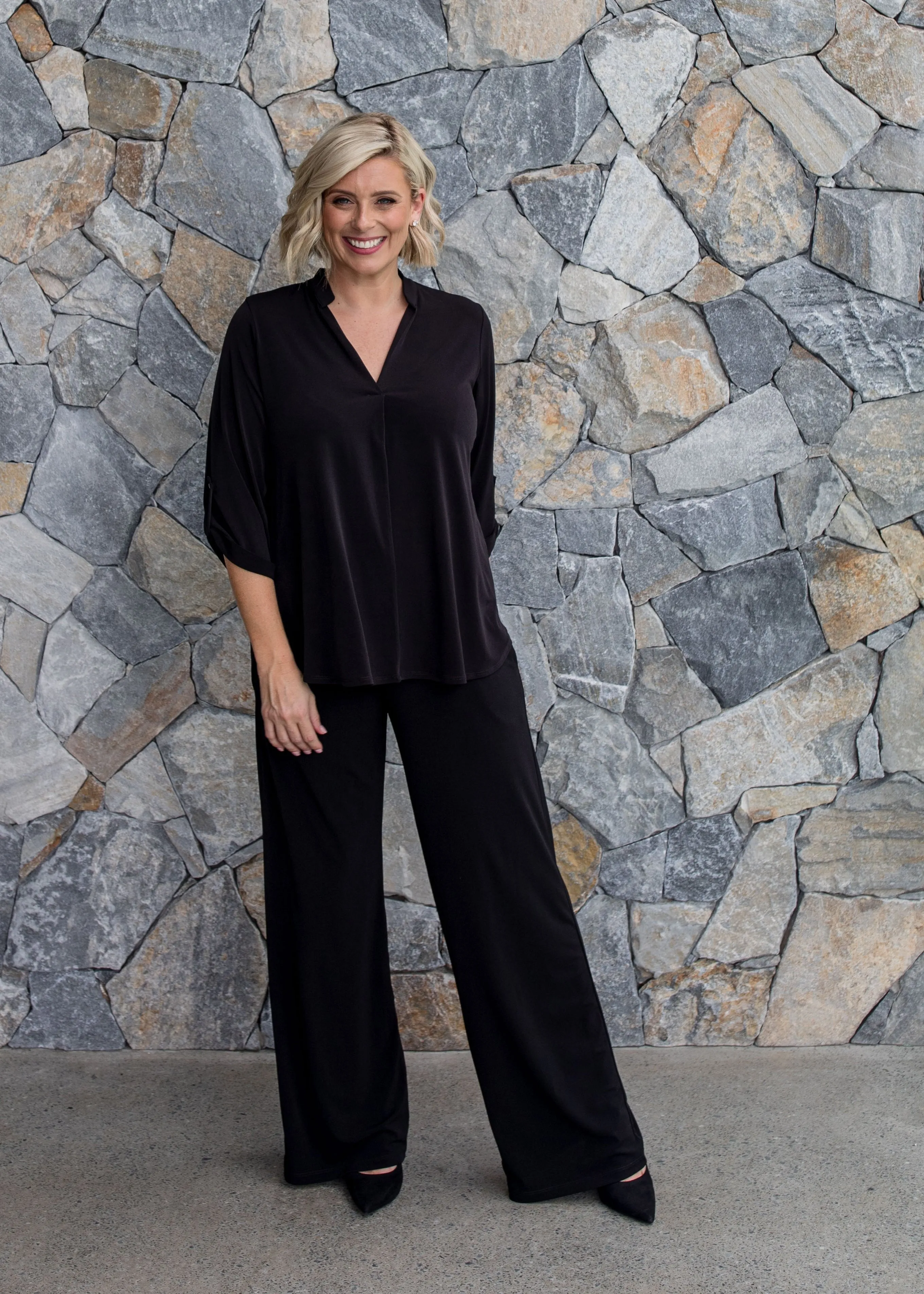 Kafton Foundation jersey tunic in Black