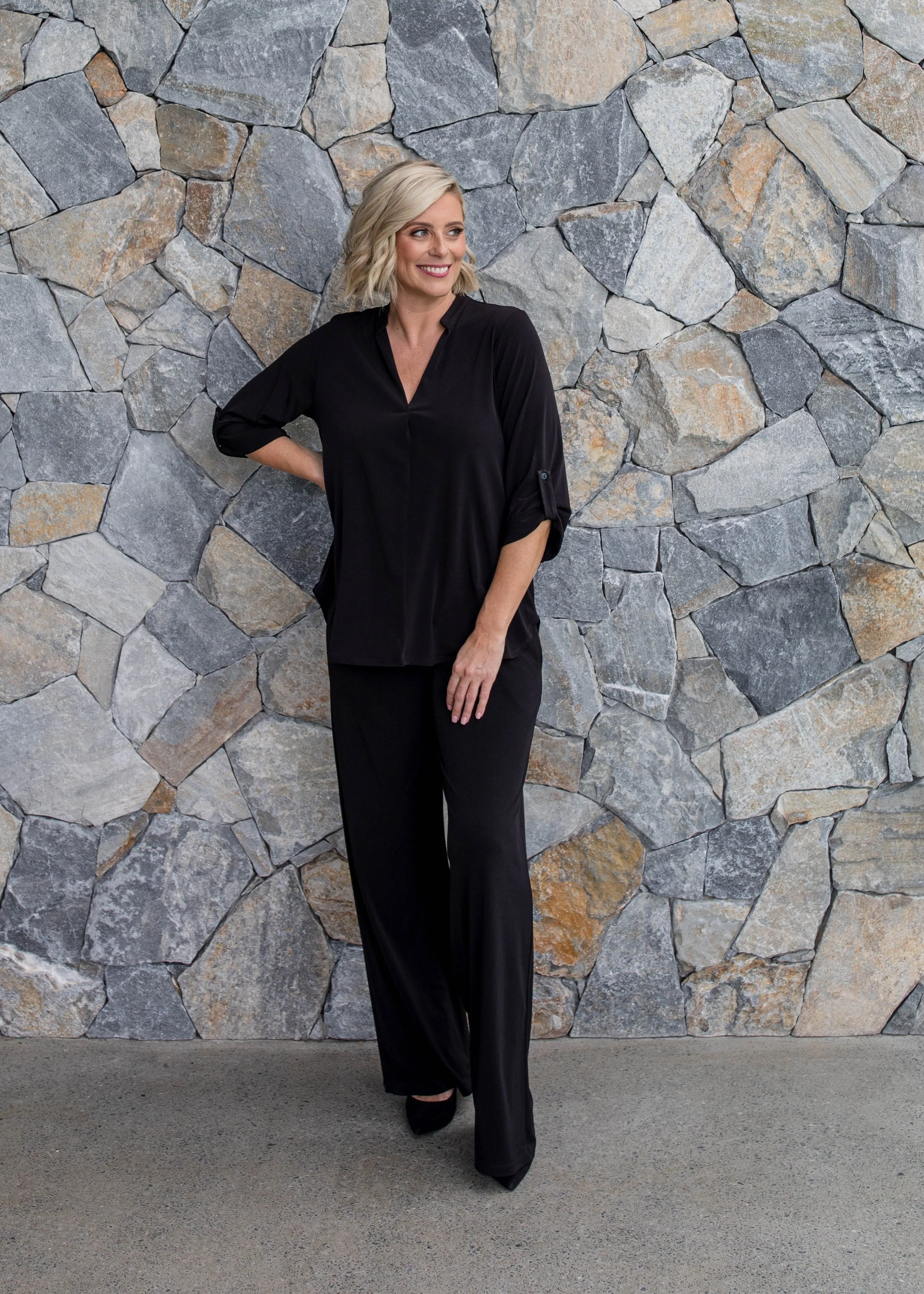 Kafton Foundation jersey tunic in Black