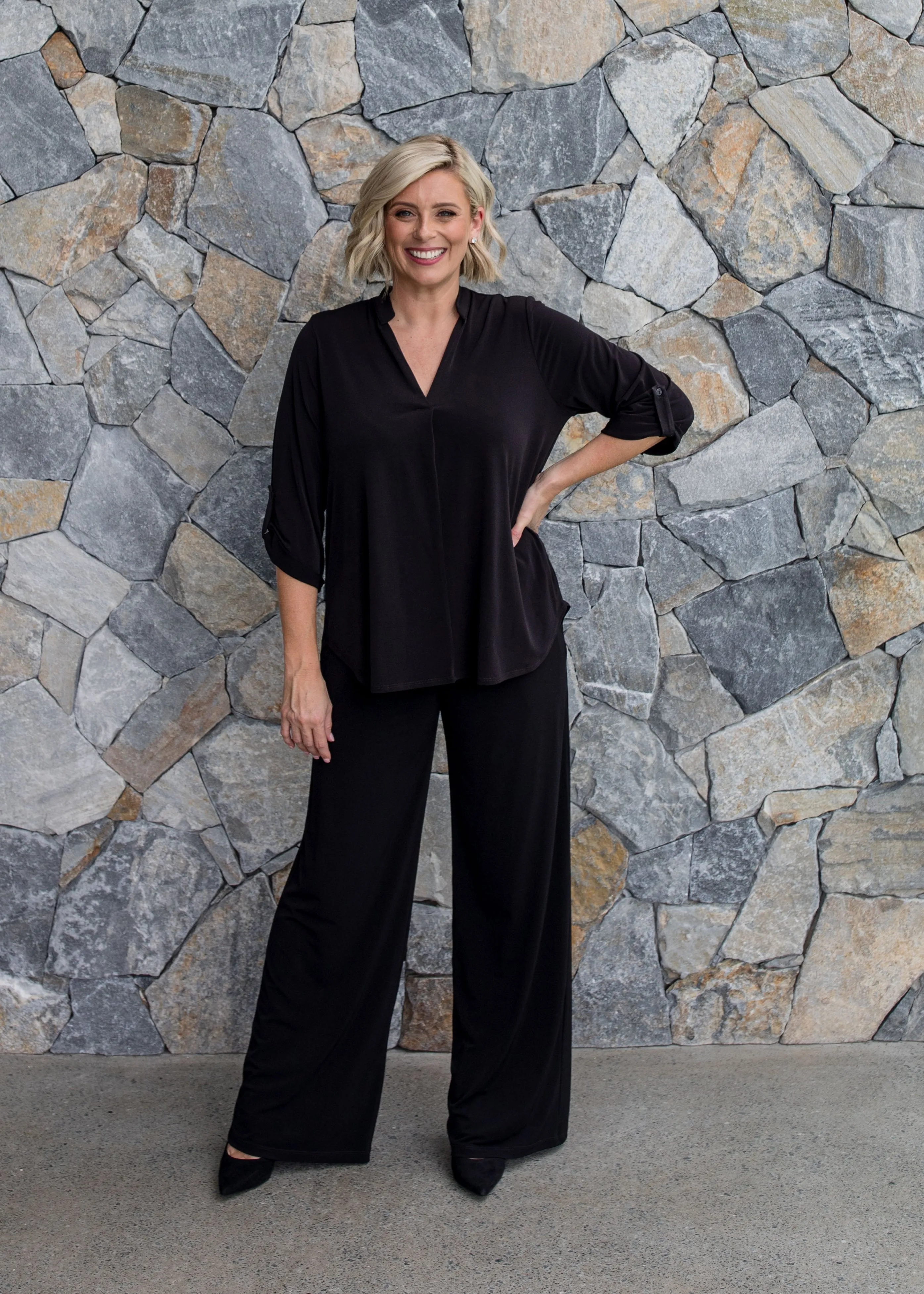 Kafton Foundation jersey tunic in Black