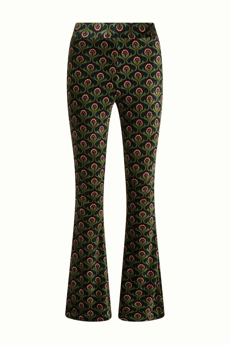 King Louie Border Flared Pants Jubilee Pine Green