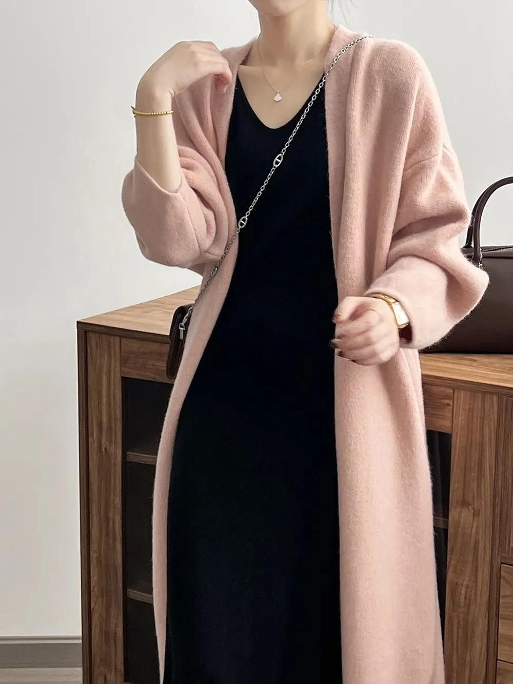 [Korean Style] High Quality Solid Color Chunky Long Cardigan