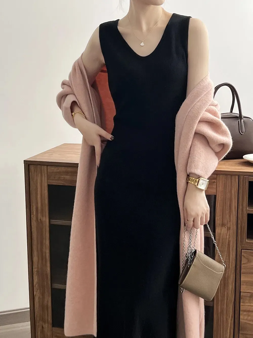 [Korean Style] High Quality Solid Color Chunky Long Cardigan