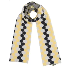 Ladies Lambswool Hexagon Scarf - Brass