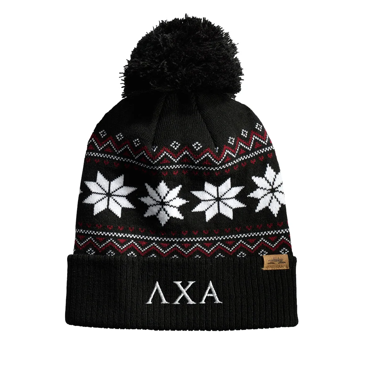 Lambda Chi Knitted Pom Beanie