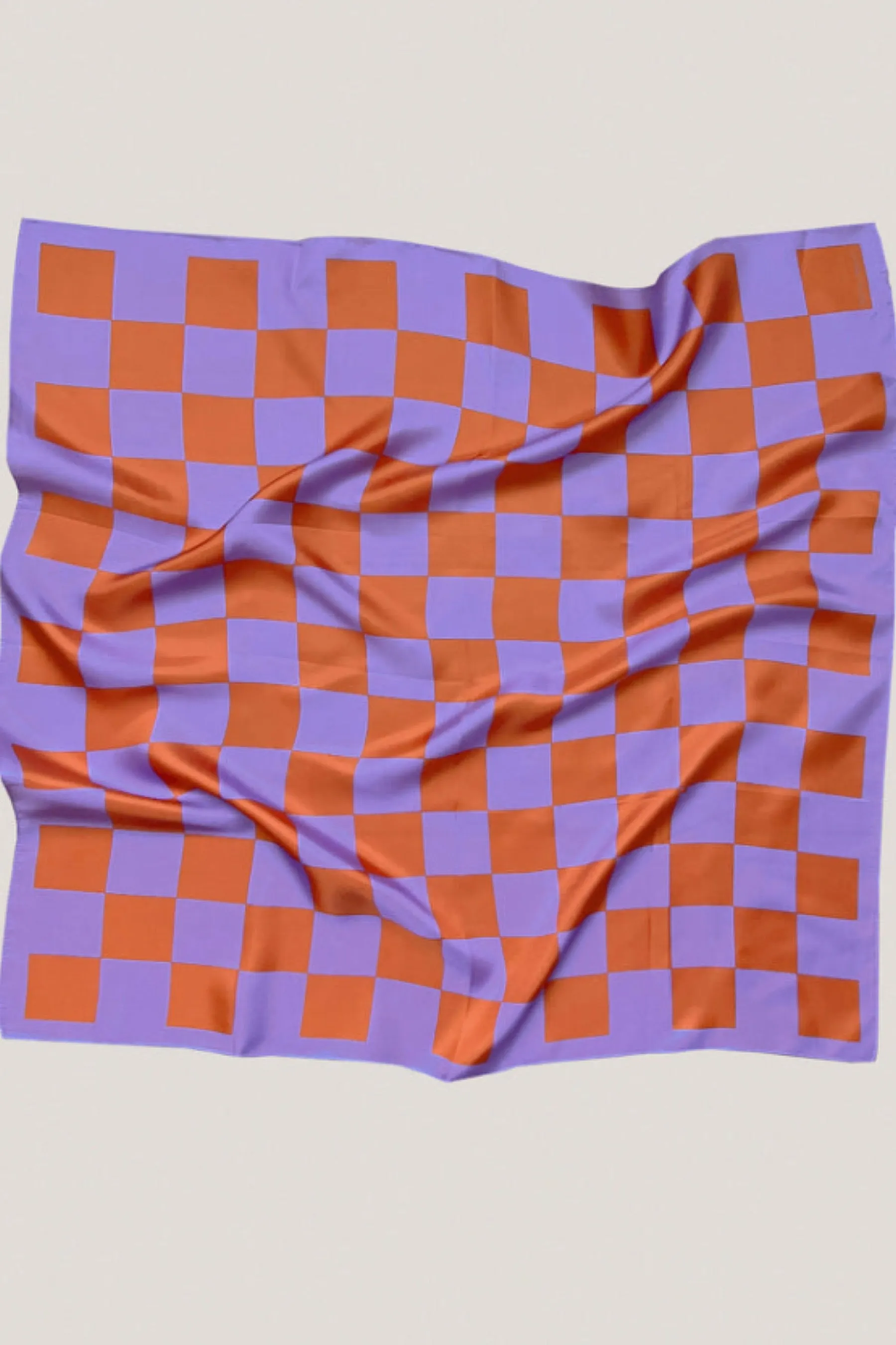 Lavender Check Kelly Bandana