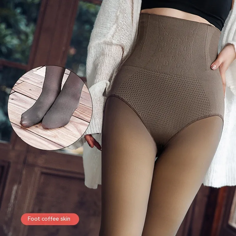 Leggings Women's Autumn And Winter Stewardess Transparent One-piece Trousers Leggings