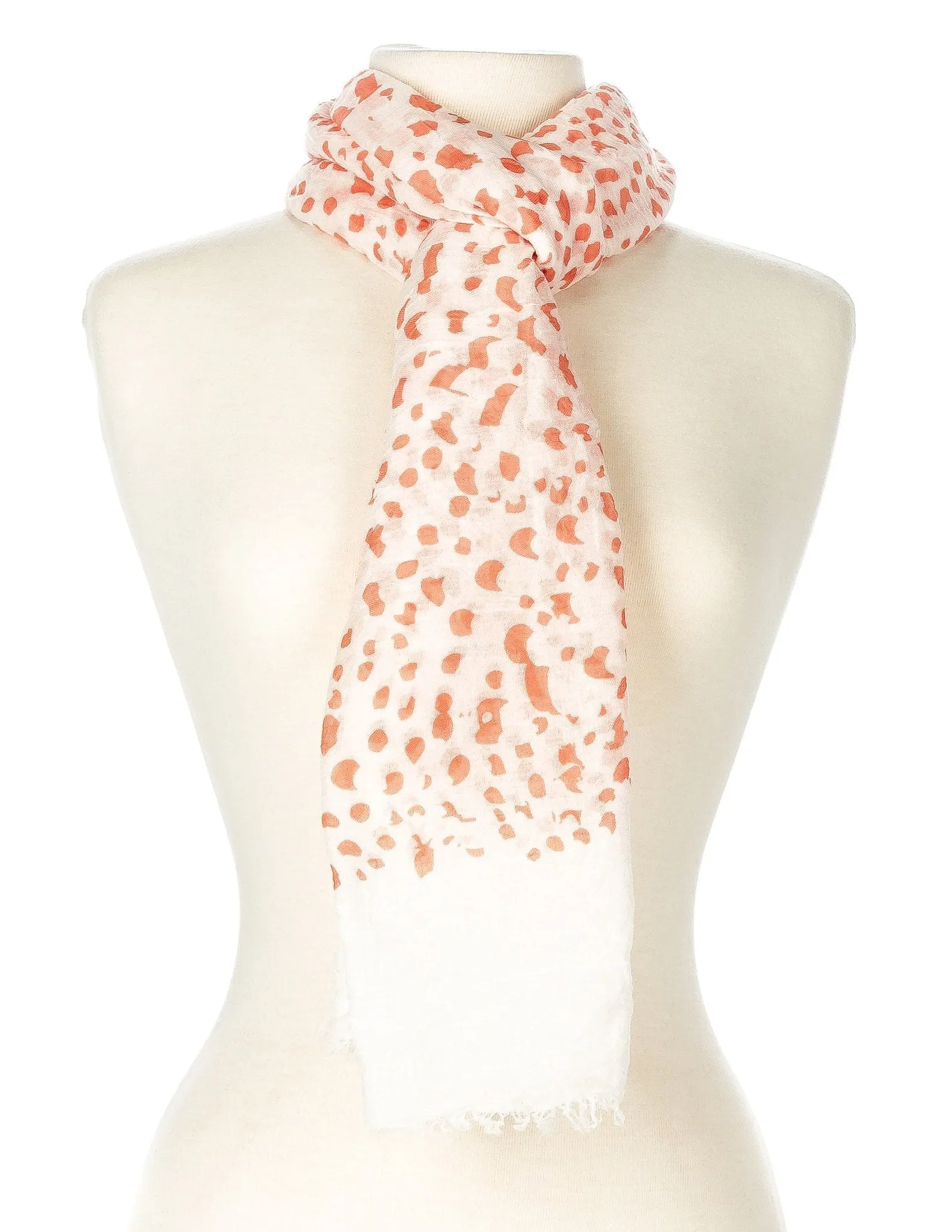 Leopard Print Spring Scarf - White