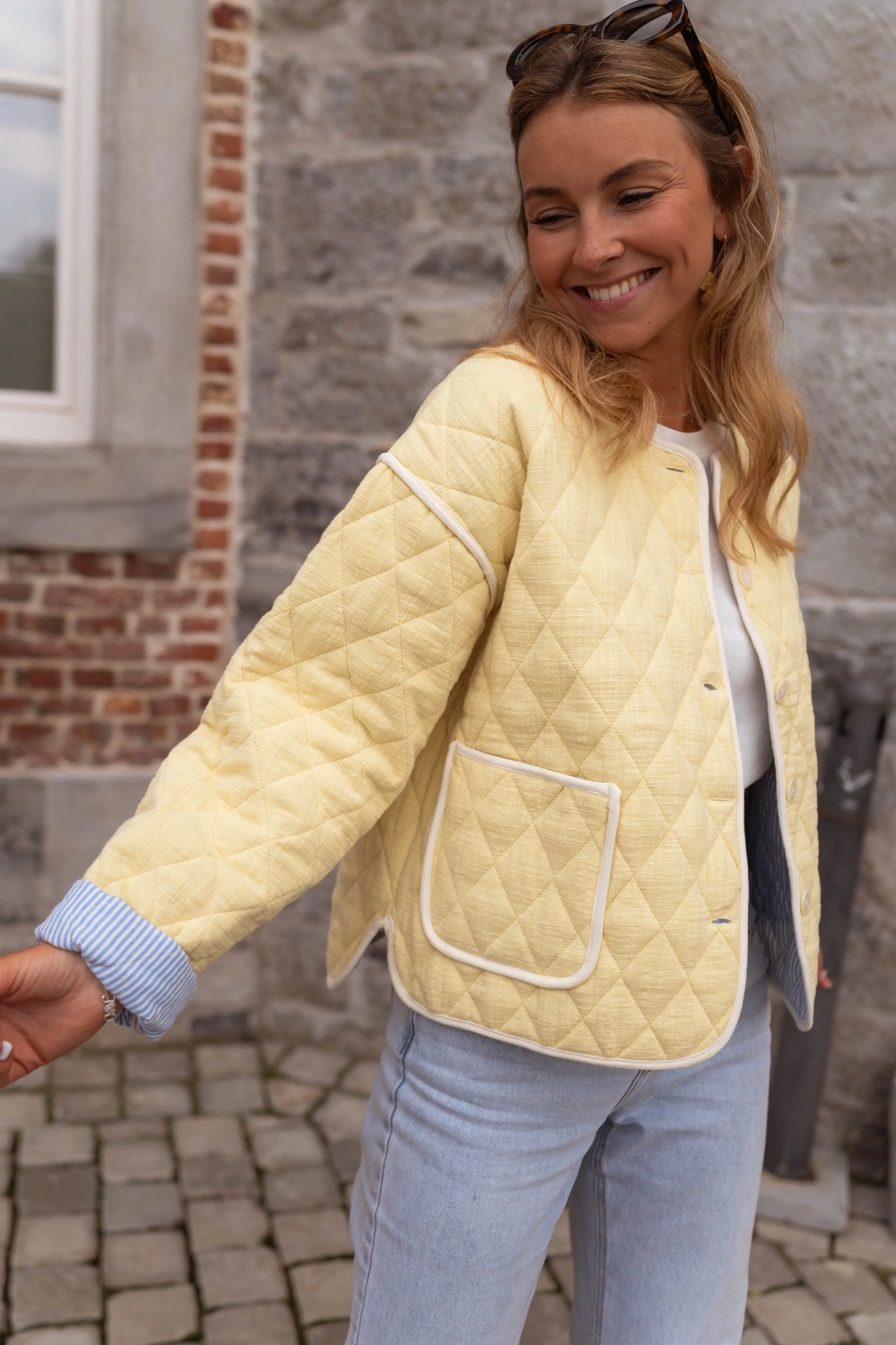 Light Yellow Milaya Jacket