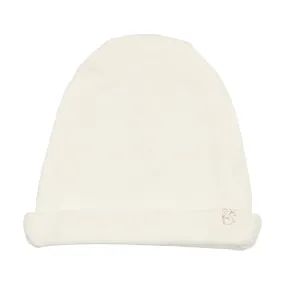 Lilette White w/ Flower Cotton Beanie