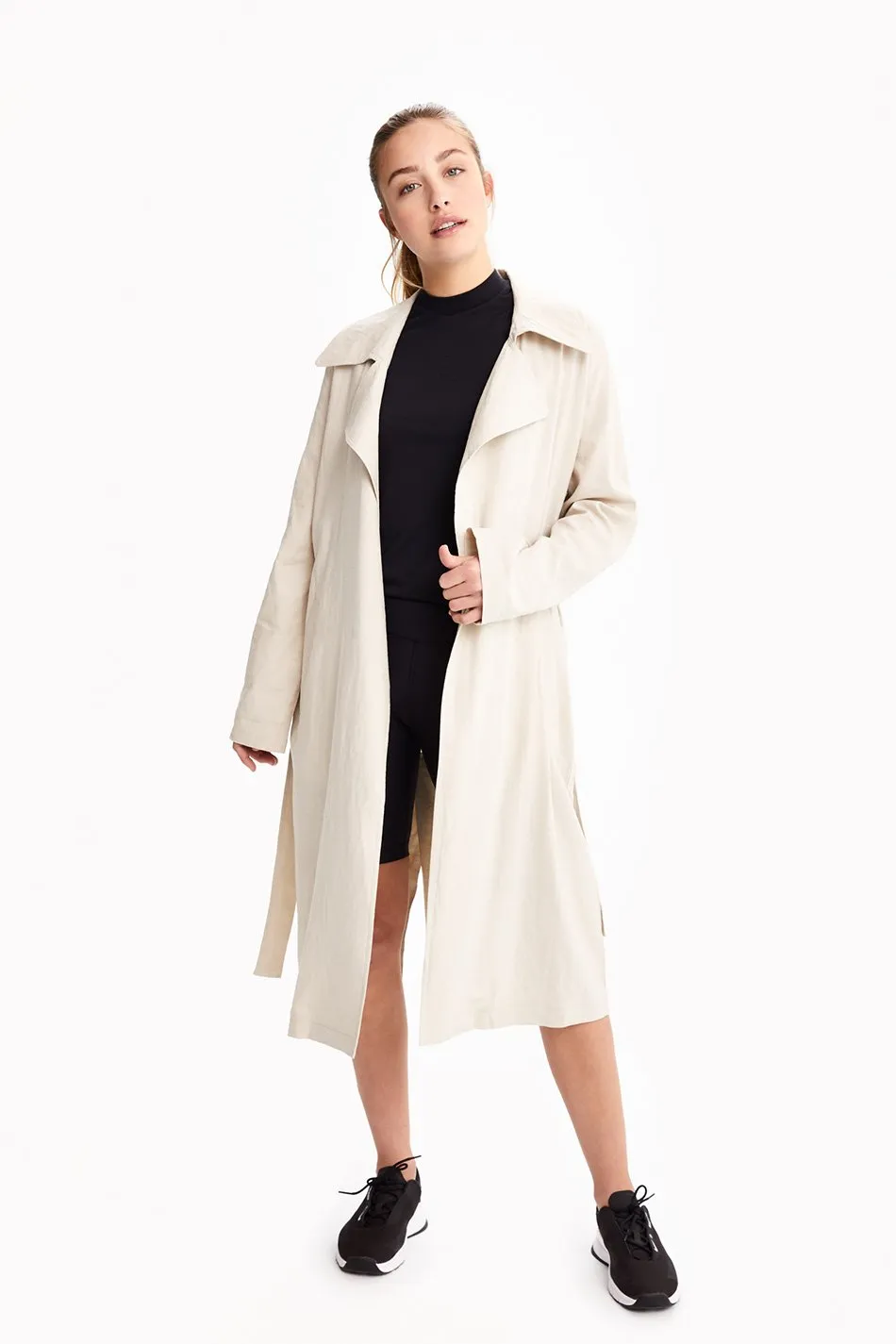 LINEN TRENCH COAT