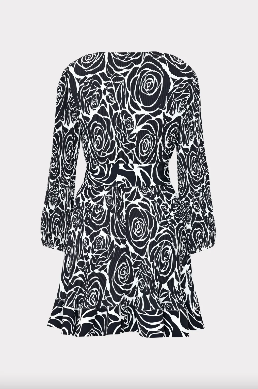 Liv Pleated Dress - Black Rose