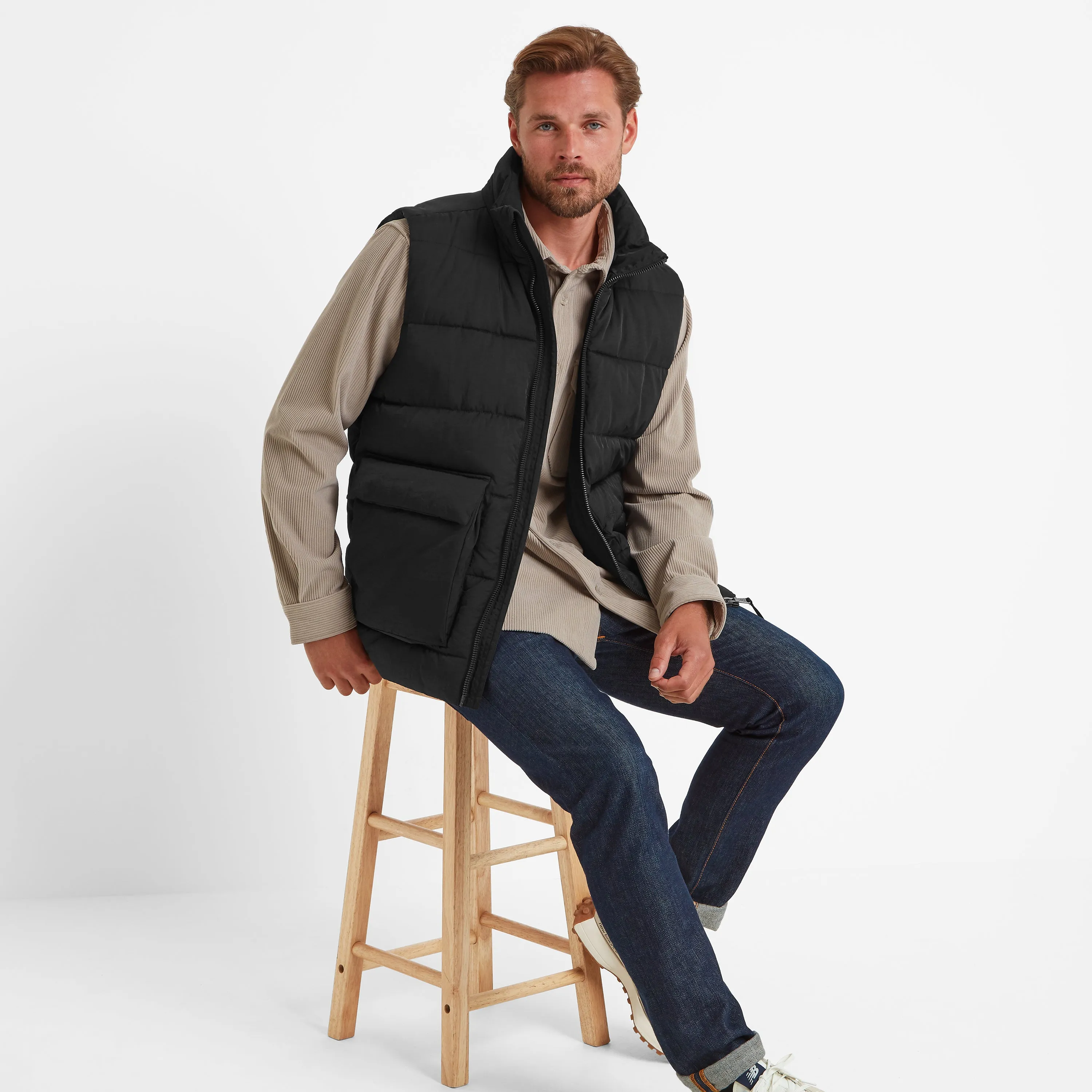 Lomax Mens Padded Gilet - Black