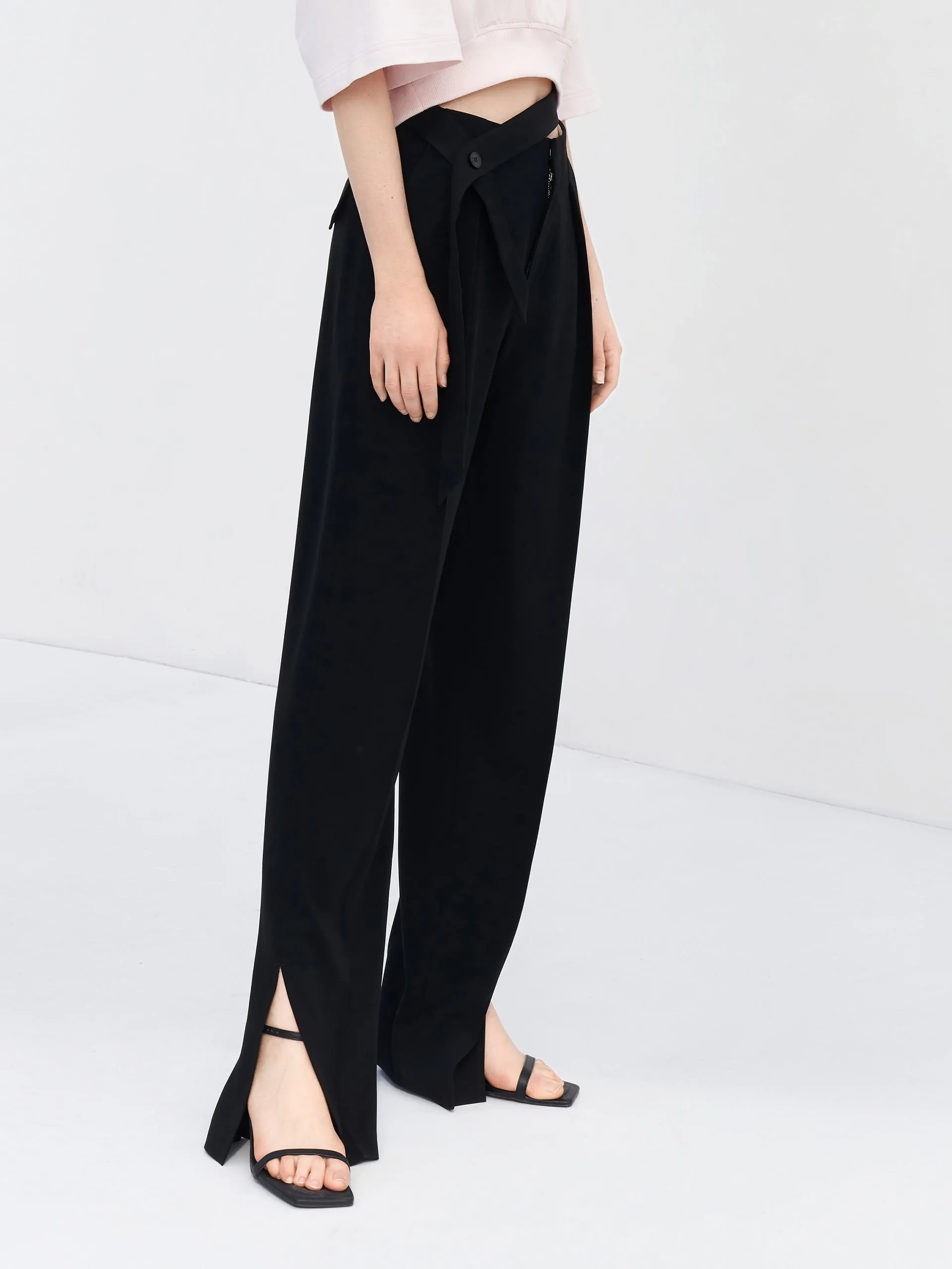 Long Slit Casual Pants