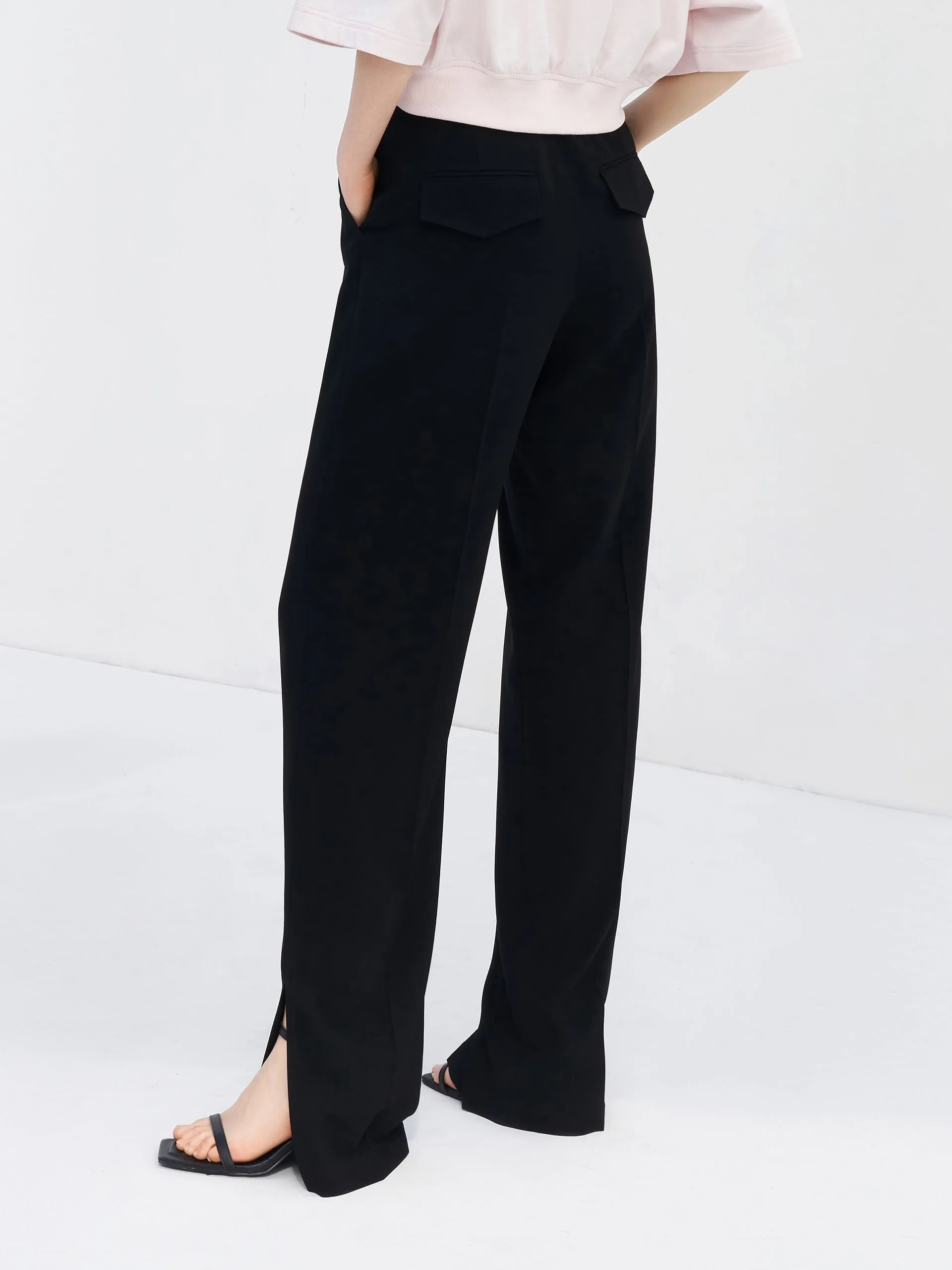 Long Slit Casual Pants