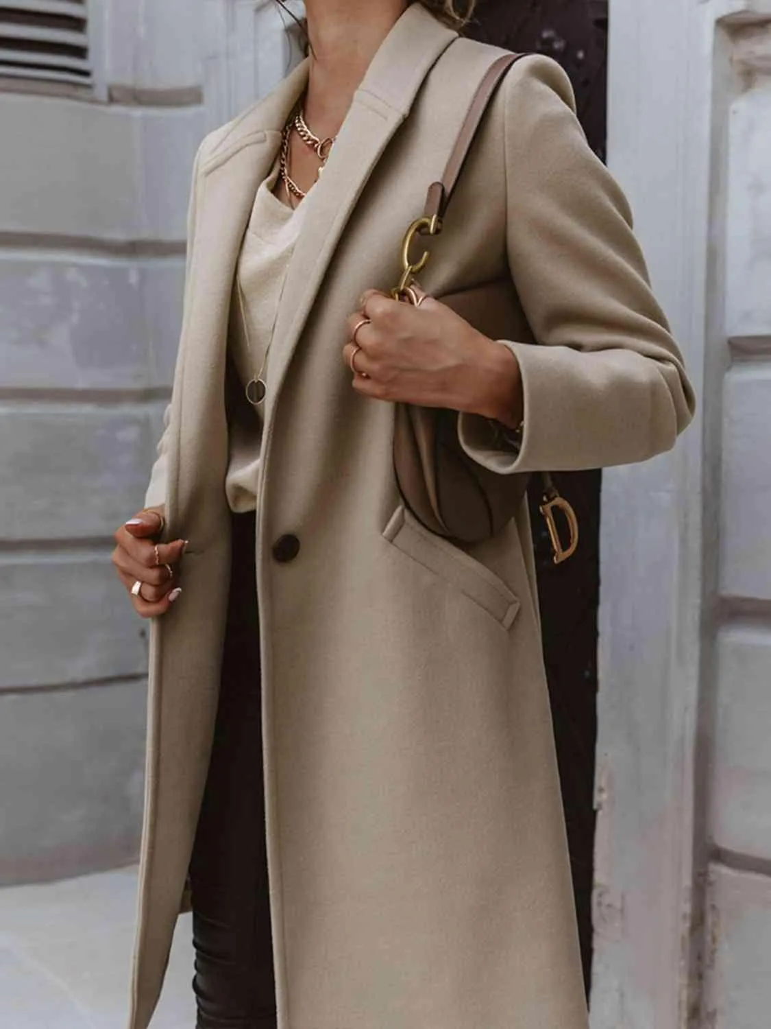 Longline Coat with Pockets