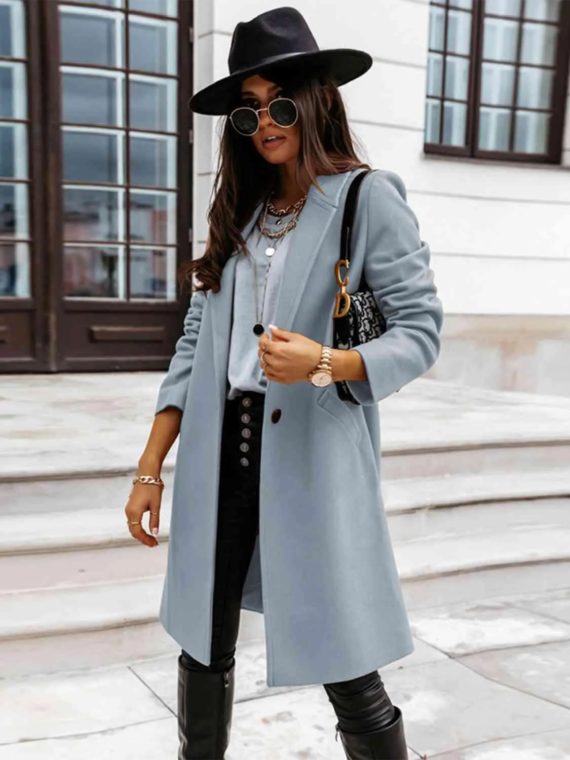 Longline Coat with Pockets