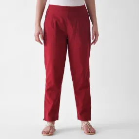 Maroon Cotton AMPM Pants