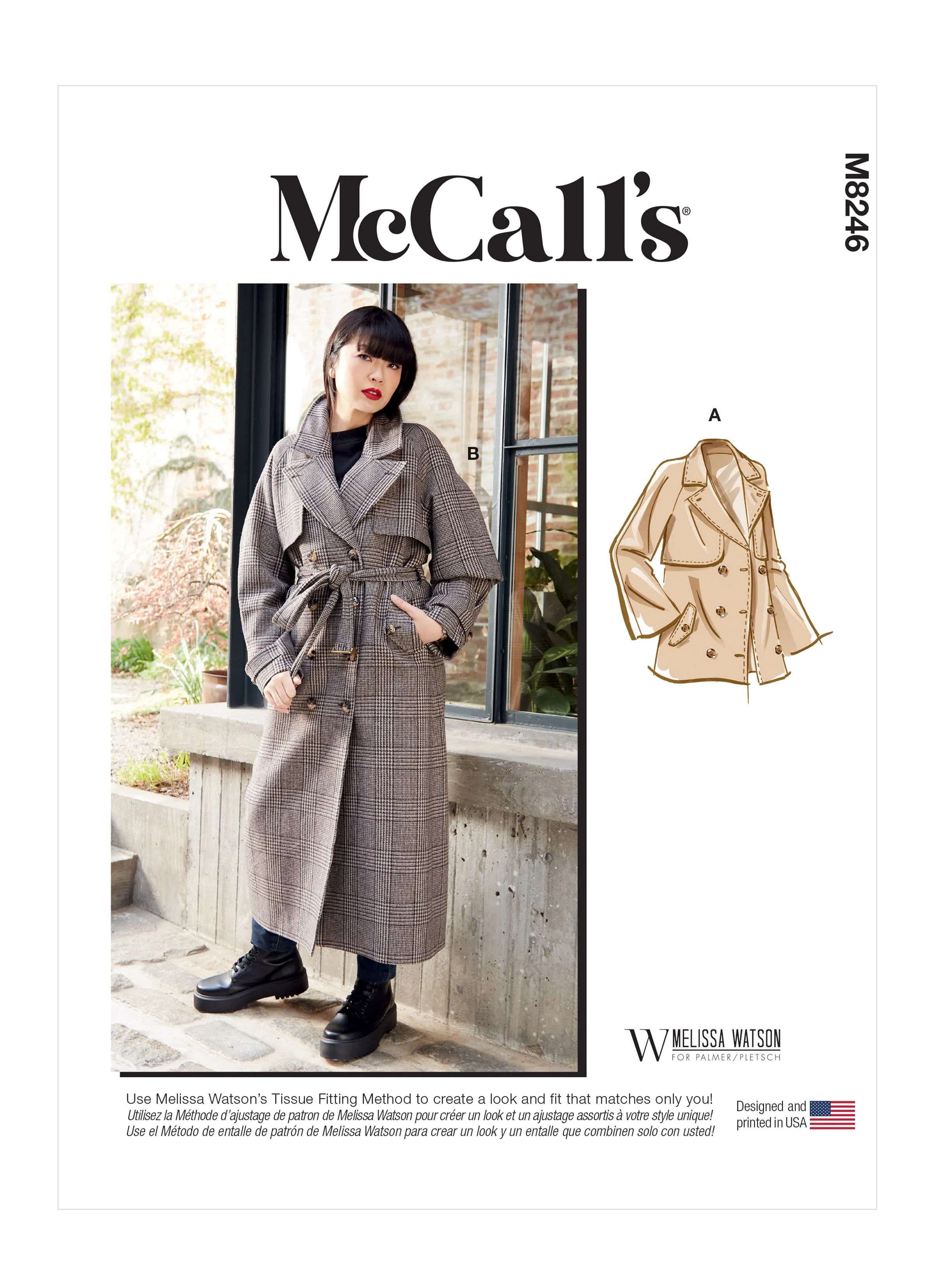 McCall's Pattern 8246 Misses' Jacket, Coat and Belt