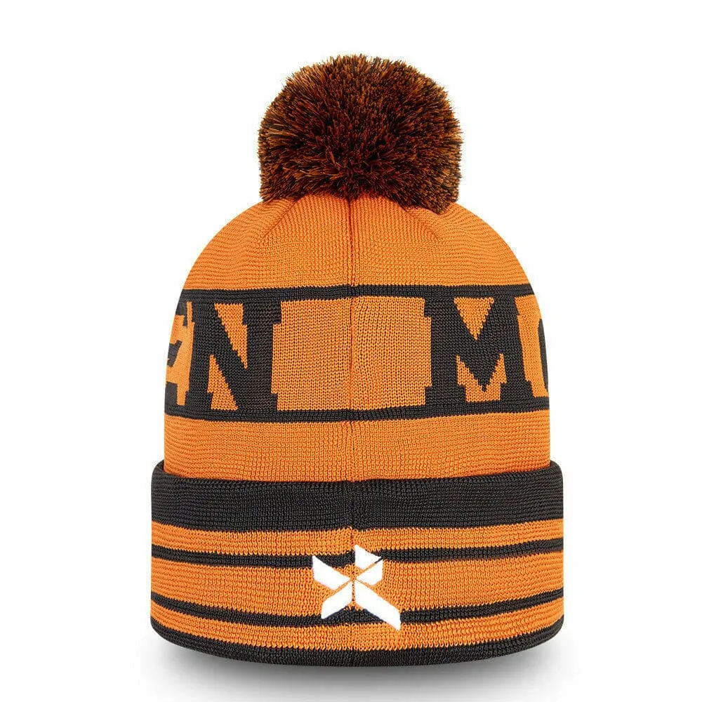 McLaren F1 New Era Team DR Bobble Cuff Beanie- Papaya