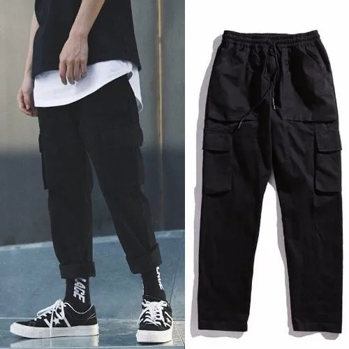 Men Hip Hop Sweat Casual Cargo Pants