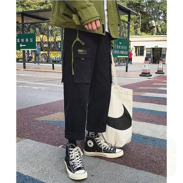 Men Hip Hop Sweat Casual Cargo Pants