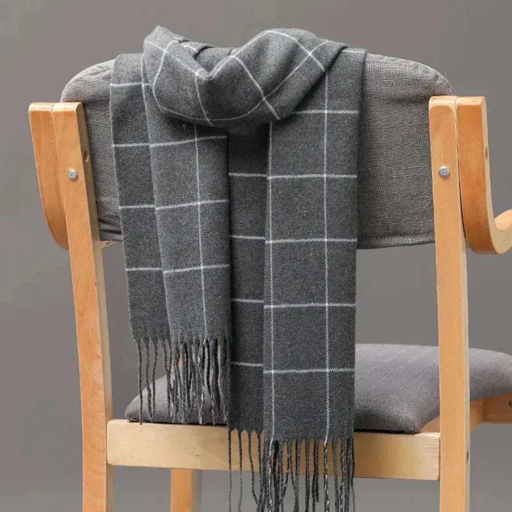 Mens Classic Plaid Scarf