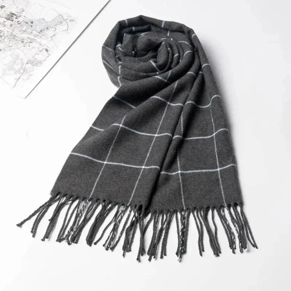 Mens Classic Plaid Scarf