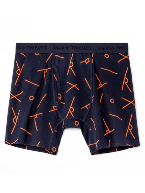 Men's Printed Boxer,Navy