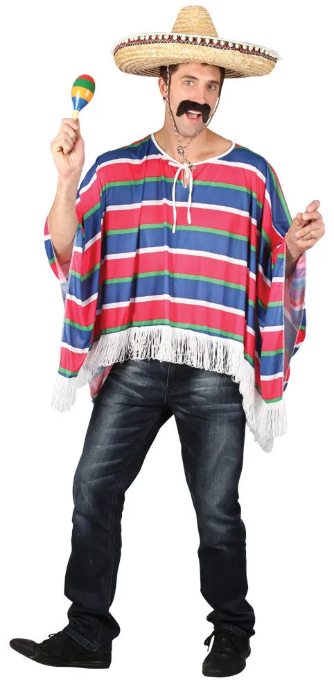 Mexican Striped Poncho Costume