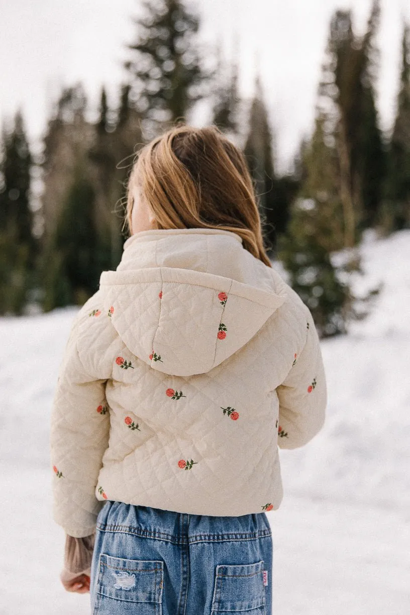 Mini Quilted Jacket in Delicate Zinnia - FINAL SALE