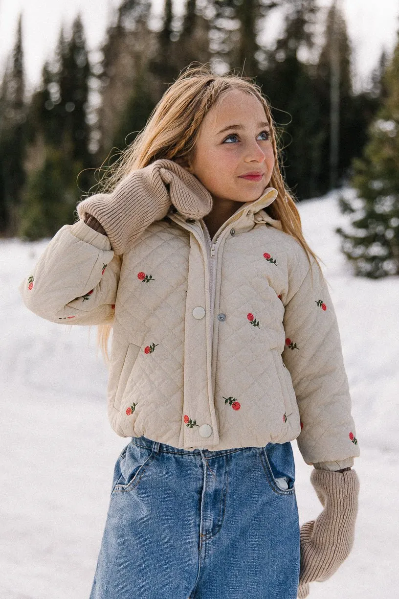 Mini Quilted Jacket in Delicate Zinnia - FINAL SALE