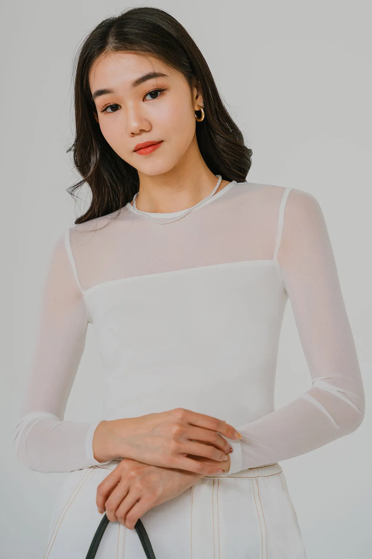 Mod Mesh Top (White)