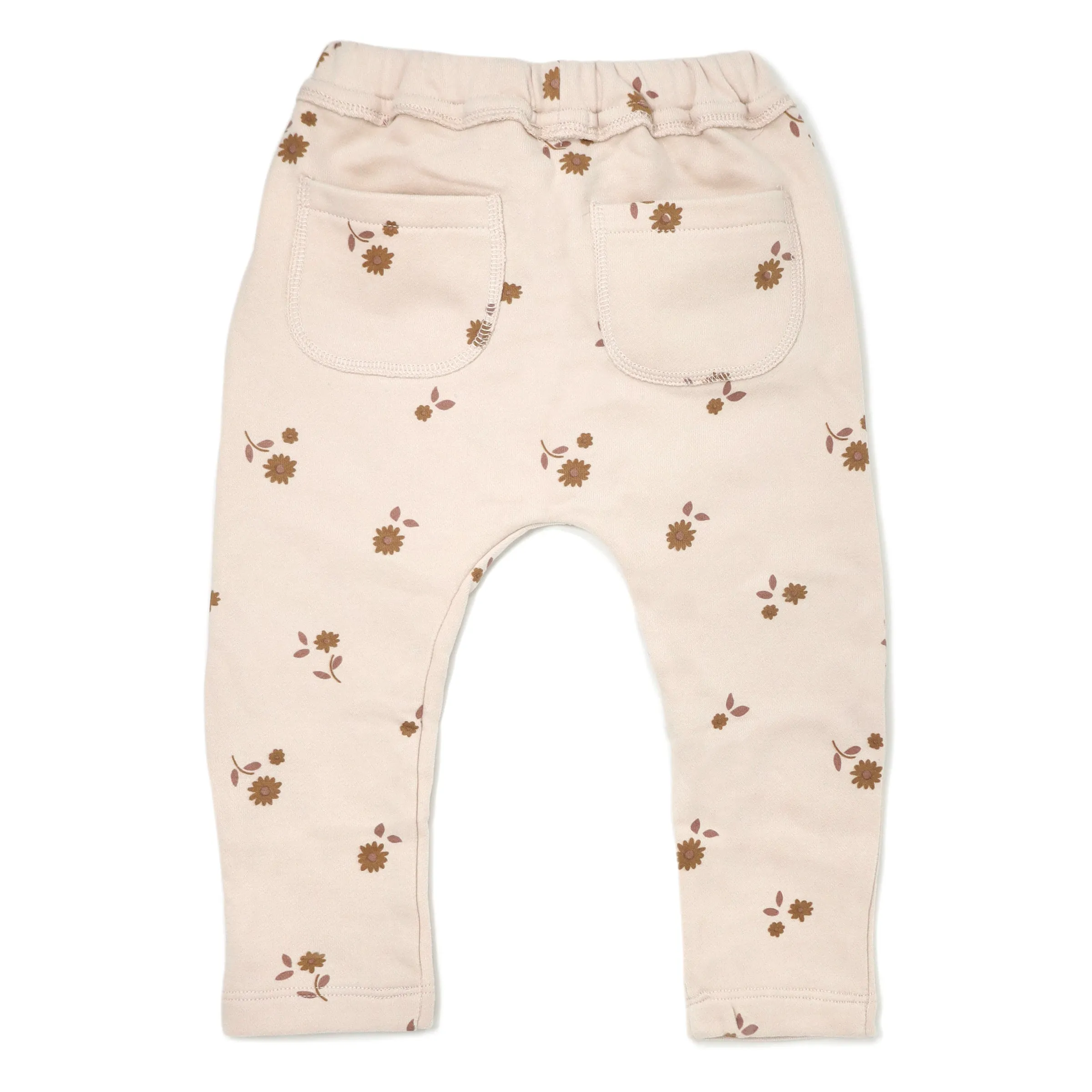 oh baby! Brooklyn Jogger Pants - Mini Daisies with Leaves Print - Shell