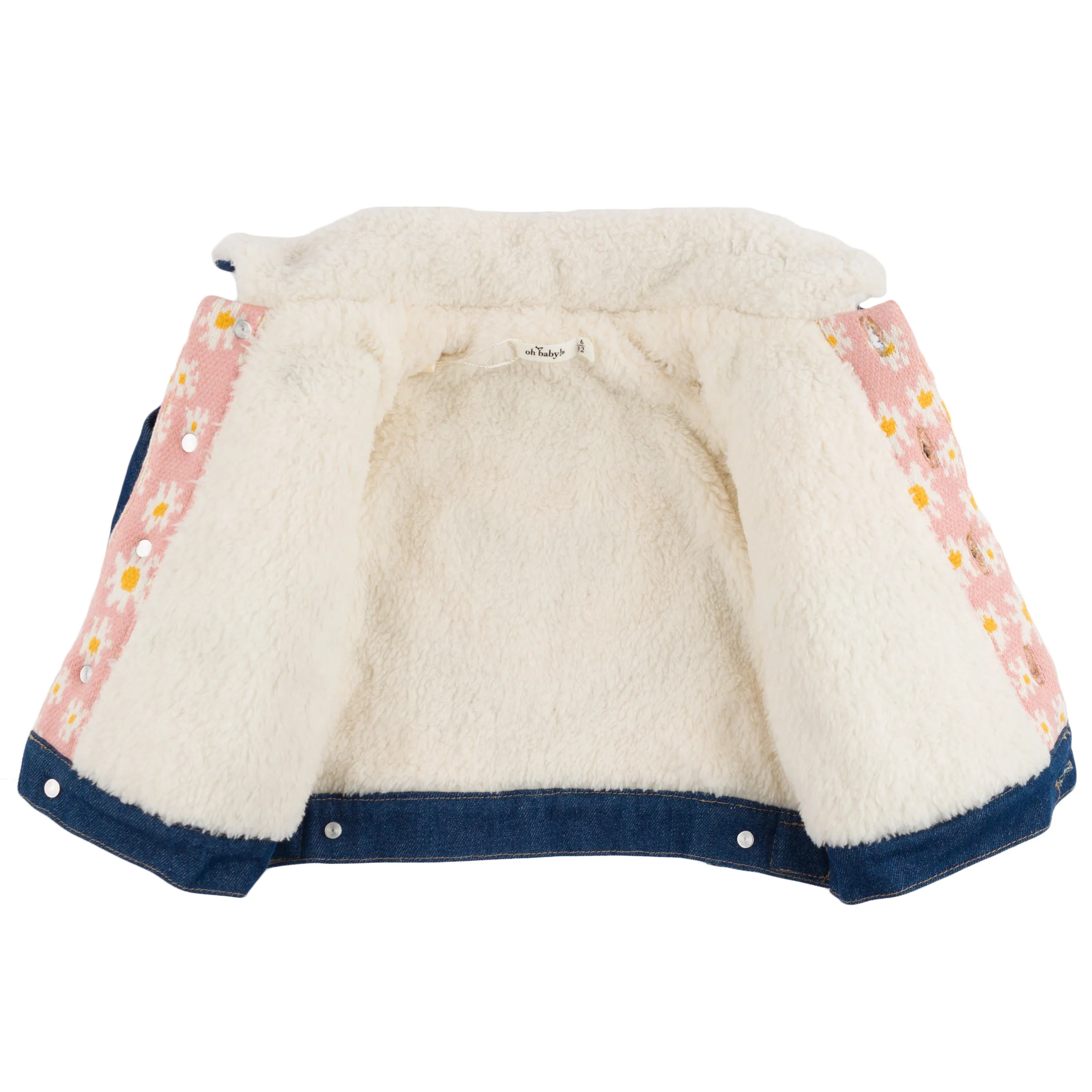 oh baby! Quilted Heart Denim Jacket with Cream Snowdrift Lining